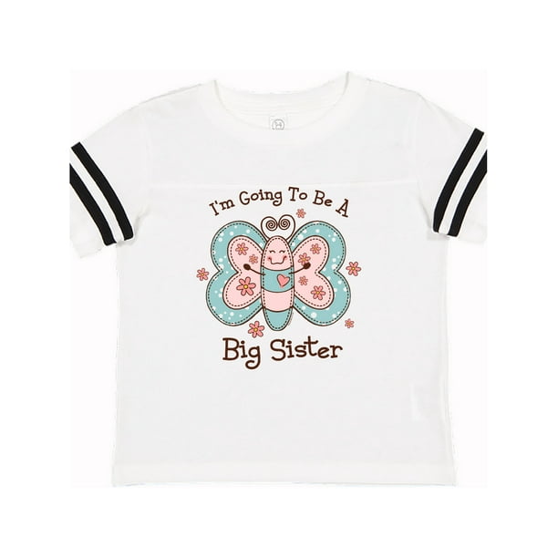 inktastic Big Sis Girl Butterfly Sister Toddler T-Shirt 